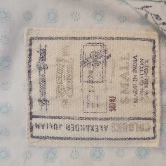 Alexander Julian Black and White Floral Men's Shirt - Picture 3 of 8